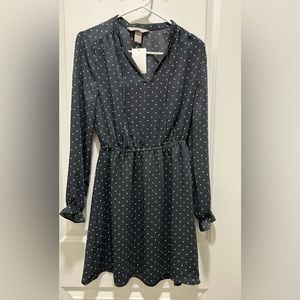 H&M blue polka dot dress
